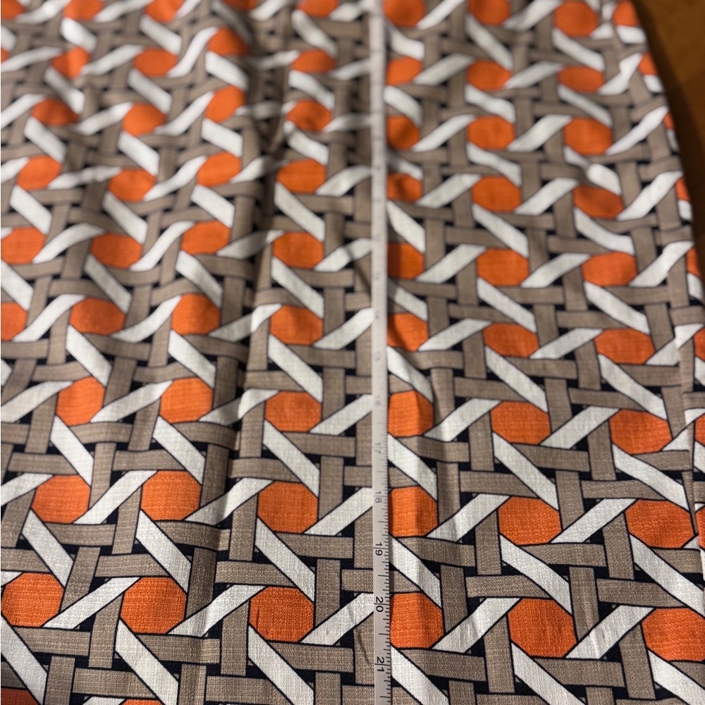 Banana republic Geometric Orange and Brown pencil Skirt - Picture 3 of 10